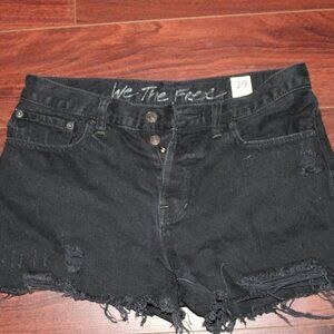 Black Denim Mini Shorts